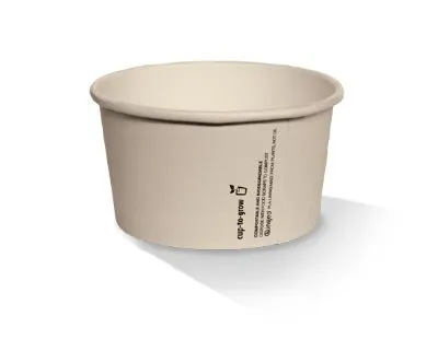 5oz Brown Biopbs Coated Ice Cream Cup [50 Pack]