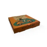 11" Brown Printed Pizza Box [100 Pack]