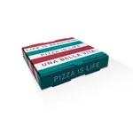 9" White Printed Pizza Box [100 Pack]