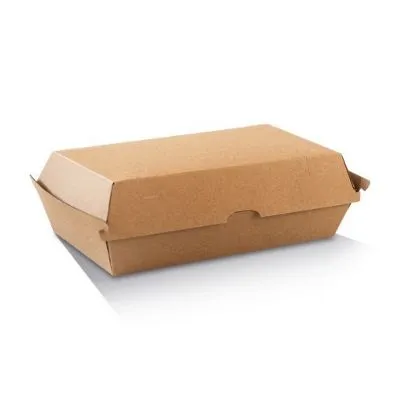 Kraft Corrugated Large Snack Clamshell [pack 200]