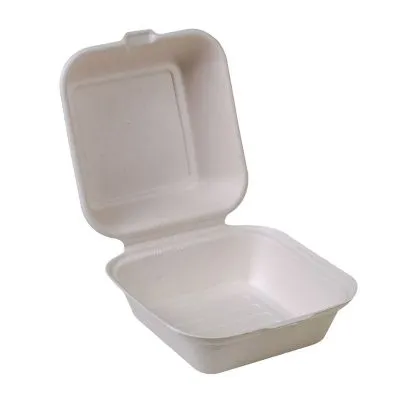 6'' Clamshell Burger Sugarcane [50 Pack]