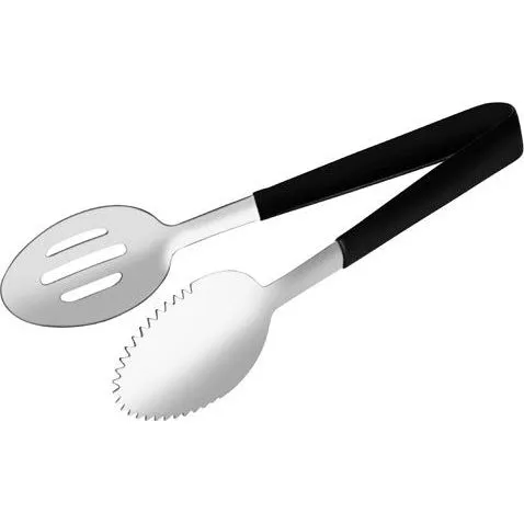 Solid / Slotted Spoon Tong with Vinyl Handle 240mm