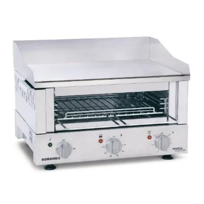 Roband Griddle Toaster ; Dimensions: 374(h) X 537(w) X 457(d)mm. Power: 3.28kw