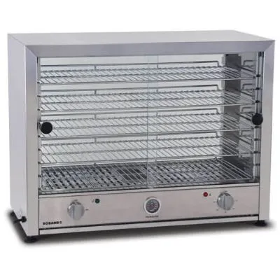 Roband Pie Master Warmer With Light- 100 Pie, Glass Doors Both Sides; Pm100lg; 772 X 392 X 587;1650w