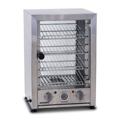 Roband Pie Warmer With Light 25 Pie Hinged Glass Door Side; Pm25l; 401w X 398d X 585h;1200w; 5.2amps