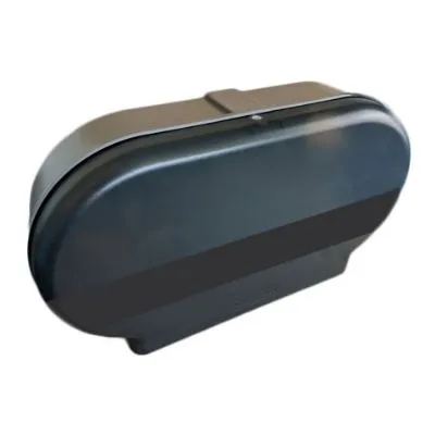 Double Jumbo Toilet Paper Dispenser - Abs Black & Grey