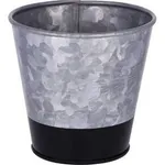 Coney Island Flared Galvanised Pot with Black Base 105x100mm