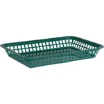Coney Island Rectangular Basket Plastic Forest Green 300x215mm