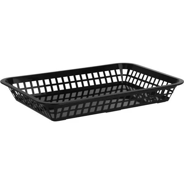 Coney Island Rectangular Basket Plastic Black 300x215mm
