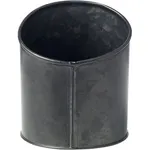 Coney Island Slant Black Galvanised Pot 120x140mm
