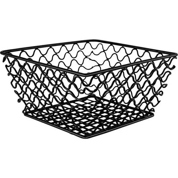 Coney Island Patina Square Wire Basket Black 205x205x105mm