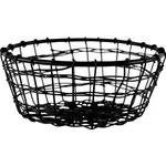 Coney Island Patina Round Mesh Wire Basket Black 160x70mm