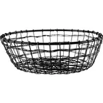 Coney Island Patina Round Mesh Wire Basket Black 230x75mm
