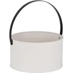 Coney Island Creme Round Pail with Black Handle 285x150mm