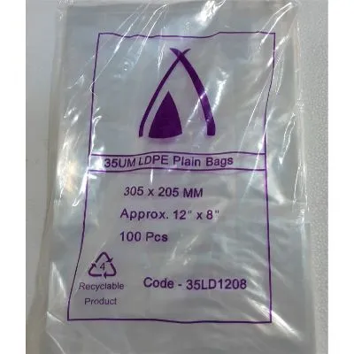 305 X 205mm / 35um Clear Ldpe Plastic Bag [pack 100 / Ctn 10 X 100]