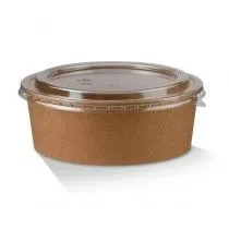 20/24/32oz Flat Pet Lid To Suit Salad Bowl [50 Pack]