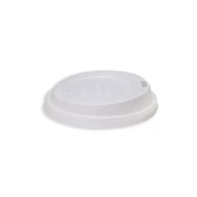 245-475ml / 8-16oz 90mm White Pla Coffee Cup Lid [50 Pack]
