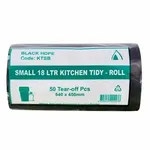 Clearance Line 18ltr Black Small Tidy Liners [50 Pack]