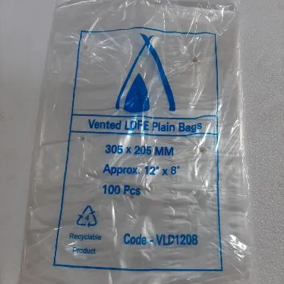 30 X 20cm Clear Vented Ldpe Bag [pack 100 / Ctn 10 X 100]