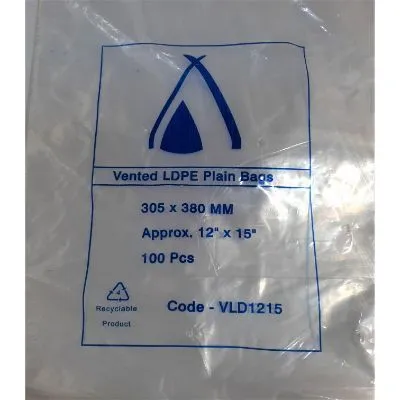 30 X 37.5cm Clear Vented Ldpe Bag [pack 100 / Ctn 10 X 100]