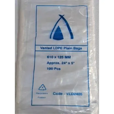 61 X 12.5cm Clear Vented Ldpe Bag [pack 100 / Ctn 10 X 100]