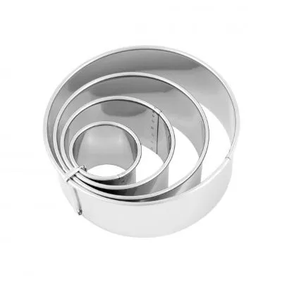Cutter Set Plain Stainless Steel 4pc — 130mm