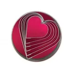 Cutter Set Heart Stainless Steel 6pc — 50-90mm