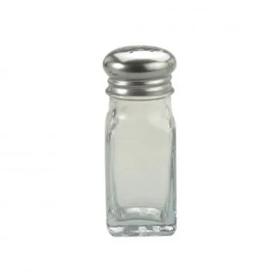 Chef Inox Salt & Pepper Glass 60ml S/S Top [min Order 12]