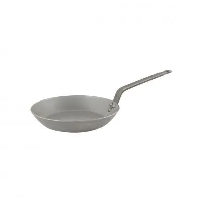 Chef Inox Black Steel Frypan Round 240x45mm3.0mm Guage