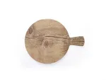 Chef Inox Round Pizza Board W/Hdl Ma 320mm Oak Wood Effect