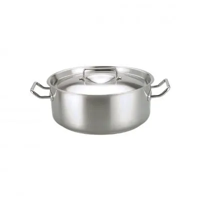 Casserole 18/10 Stainless Steel 37lt 500 X 190 Mm With Lid Elite