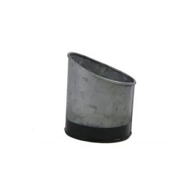 Chef Inox Coney Is Galvanised Slant Pot 105x115mm Dipped Blk