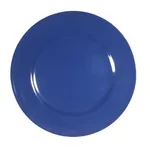 Blue Round Plate with Flat Rim 165mm