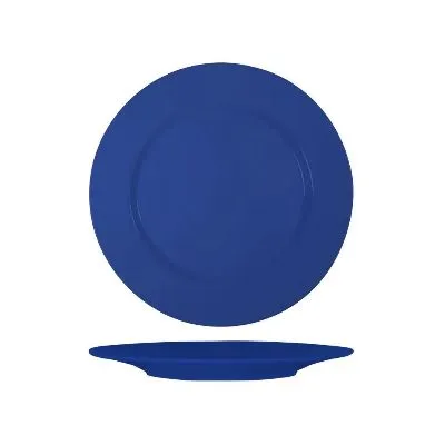 Blue Round Plate with Raised Rim 260mm