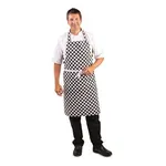 Edlp - Whites Bib Apron Polycotton Black/White Check