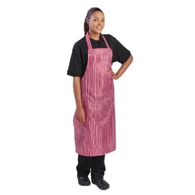 Edlp - Whites Waterproof Apron Red/White Stripe
