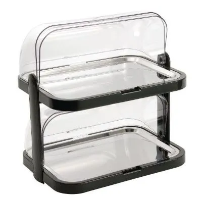 Double Stack Cooling Display Tray Roll Top - 440x320x440mm (includes 4 Coolers)