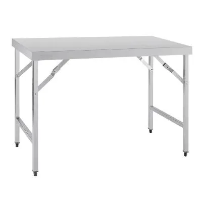 Vogue Stainless Steel Folding Table 900 H X 1200 W X 600 D Mm