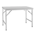 Vogue Stainless Steel Folding Table 900 H X 1200 W X 600 D Mm