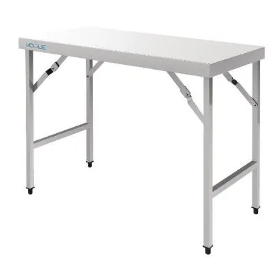 Vogue Folding Table St/St - 1800x600x900mm 70 3/4 X23 1/2 X35 1/2"