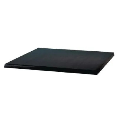 Werzalit Square Table Top Black 700mm Colour: Black. Size: 70cm. Pre-Drilled