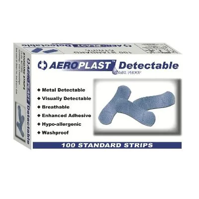 Blue Strip Detectable Bandaid Plasters [100 Pack]
