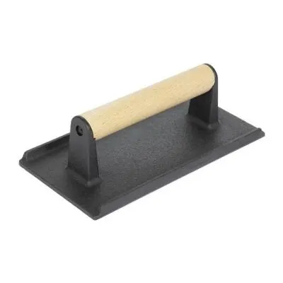 Delgon Sabatier Steak Weight , Cast Iron With Wood Handle 1.2kg