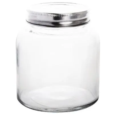 Vogue Glass Jar With St/St Lid - 84x100mm 330ml 12fl Oz (box 6)