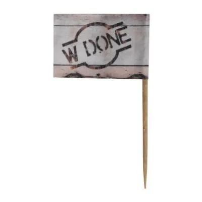 Bamboo Steak Markers - Well Done (pack 200)