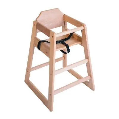 Bolero Wooden Highchair Natural Finish