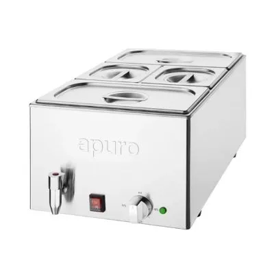 Bain Marie Single With Tap And Pans (2 x GN 1/3 + 2 x GN 1/6)