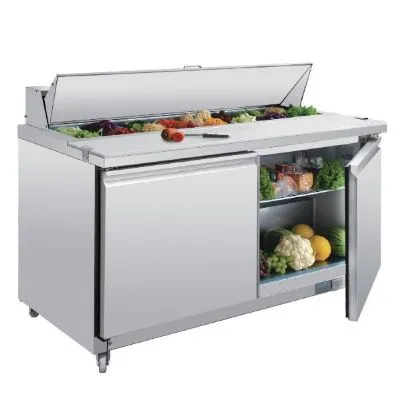 Polar U-Series Double Door Prep Counter Fridge - 527ltr