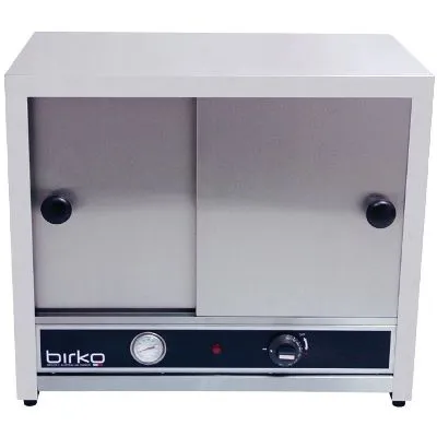 Birko 50 Pie Warmer Builder, Stainless Solid Front & Rear Sliding Doors