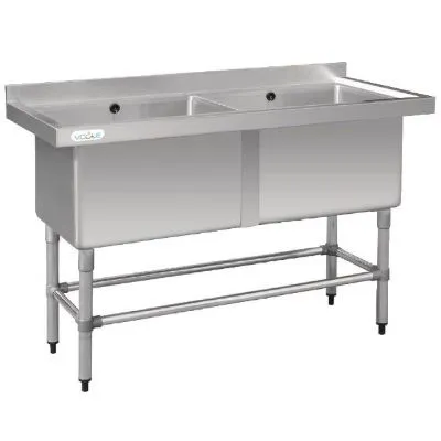 Vogue Double Deep Pot Sink (90mm Drain)
